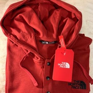 M HW 1/4 snap hoody caldera red